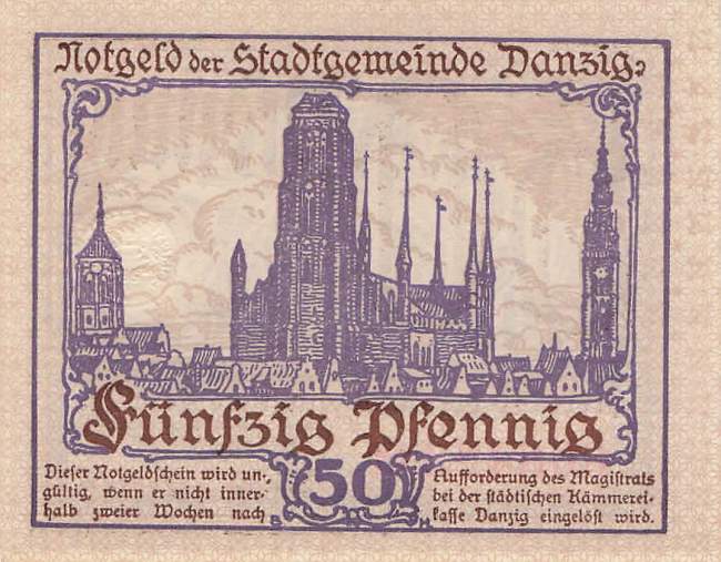 Danzig 50 Pfennig 1919